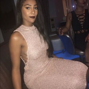 Rose gold sparkly dress